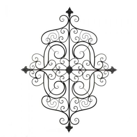 FLEUR-DE-LIS SCROLLWORK WALL PLAQUE